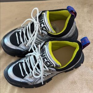 Gucci Silver chunky sole sneakers